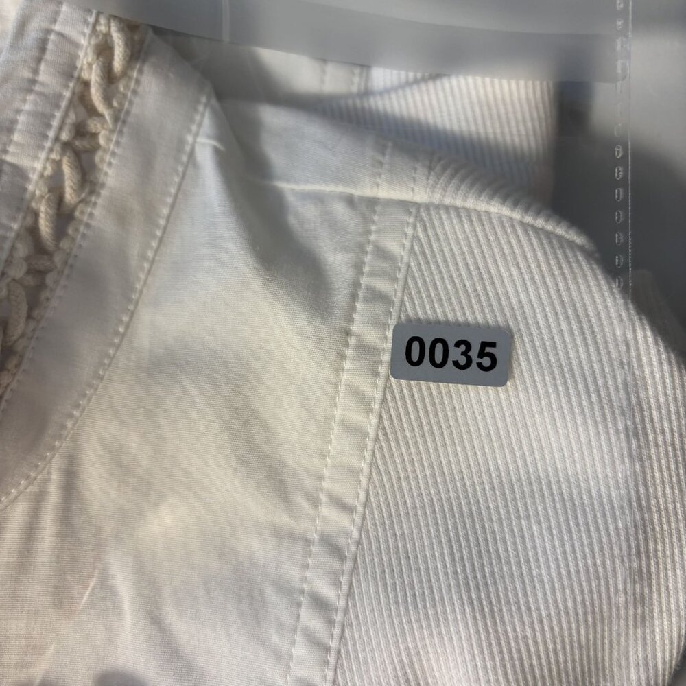 Chicos Zenergy White Zip-Up Jacket With Crochet Trim Chicos Size 2 - Picture 14 of 14
